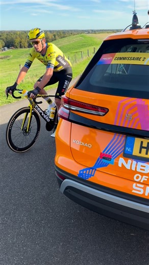 Team Visma | Lease a Bike on Instagram: "All out. Incredible ride, Christophe! 🧡 #beyondvictory #tourofholland"