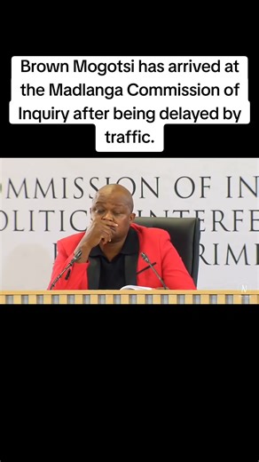 Brown Mogotsi has arrived at the Madlanga Commission of Inquiry after being delayed by traffic.
