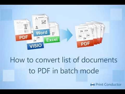 How to Convert Documents to PDF in Batch Mode
