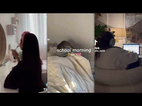 AESTHETIC SCHOOL MORNING ROUTINE✨ll TIKTOK COMPILATIONS🤍