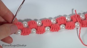 41K views · 2.4K reactions | Watch now and crochet shell cord pattern with me. #easy #crochetshell #crochetwithbeads #crochetnecklace | Crochet Elenarugalstudio | Facebook