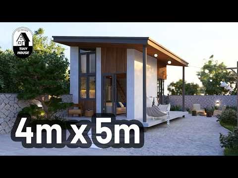 Tiny House 4x5 meters with plans | Loft space