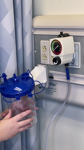 Hooking an NG to suction. #nursingstudent #nursingschool #ngtube #suction
