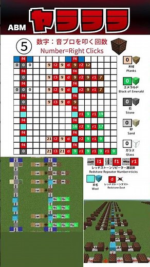 「ヤラララ（YARARARA）」（超簡単Ver.）マイクラ音符ブロック演奏の作り方