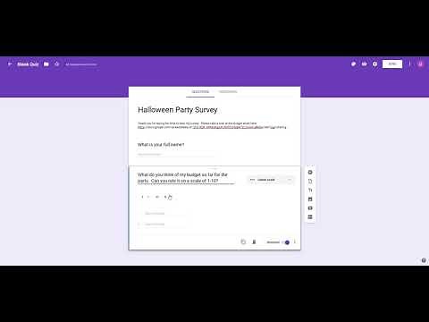 Google Forms - Linear Scale Questions