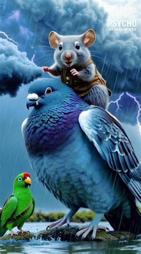 The Amazing Rescue MISSION by Brave Parrot, Pigeon & Mouse. #shorts