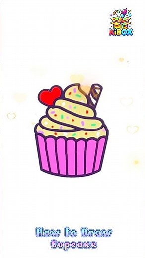 How to Draw a Cute Cupcake 🧁💖 | Easy Kawaii Cupcake Drawing Tutorial