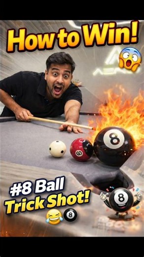 Impossible 8 Ball Trick Shot 😱 | How To Win This Pool Situation