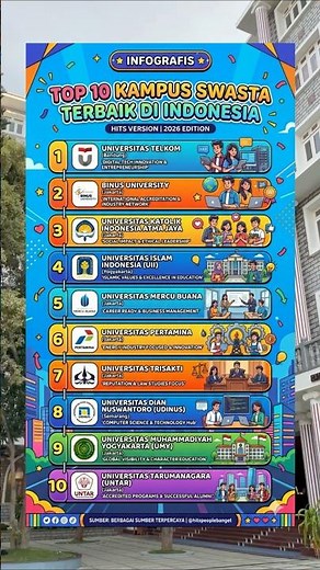 ‼️KAMPUS SWASTA TERBAIK DI INDONESIA 🔥‼️ #Kampus #Terbaik #Universitas #indonesia