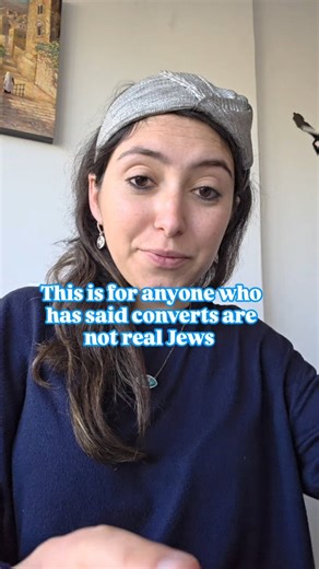 Netta Asner-Minster/ Jewish educator on Instagram: "Just do us all a favor and don't... 😅 . Unfortunately these comments come and I will not be surprised if they appear on this post as well. And yet, we need to educate that they should NOT be said. . A convert is a Jew. Period. A convert is not less of a Jew, or somehow not the same as a born Jew. A convert is a Jew. . And maybe, if we just focused on the actual person and the qualities and incredible soul and character they bring to and for th