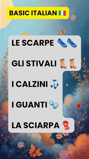 Learn Italian Clothes Vocabulary 🥿🇮🇹| Basic Italian Words
