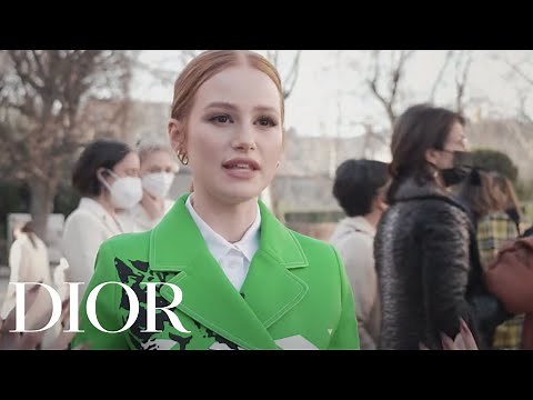 Stars in Dior on the Dior Spring-Summer 2022 Haute Couture Show