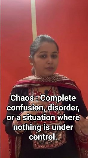Chaos Meaning, Synonyms & Example Sentences #english #vocabs #education#trending#viral #learnenglish