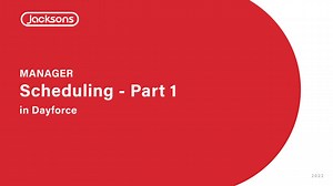 Dayforce - Manager Scheduling 1