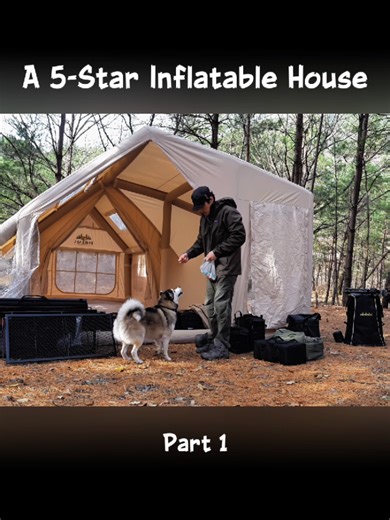 Luxury Camping in the Rain: 5-Star Inflatable House