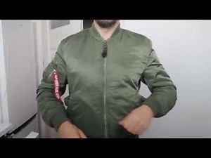 oryginal Alpha industries bomber jacket ma1 attempt to rip stretch break destroy