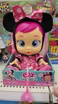 CRY BABIES MINNIE MOUSE DOLL EDITION WITH PINK POLKA DOT DRESS & VELVET HAT WITH EARS & BOW - TOYS