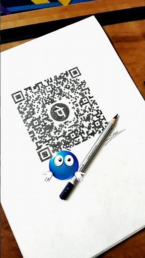 how to draw___ QR code🤔____👾. #drawing #art #magic #qrcode #ytshorts #shorts