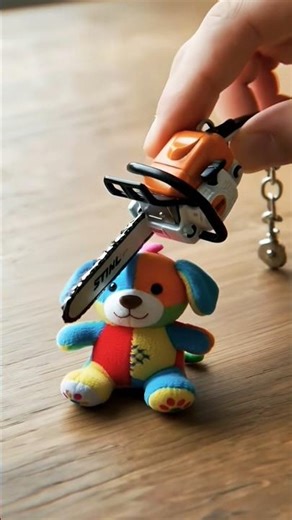 This Looks Like a Toy — But This Tiny STIHL Chainsaw Cuts To play _ 10 millions views challenge