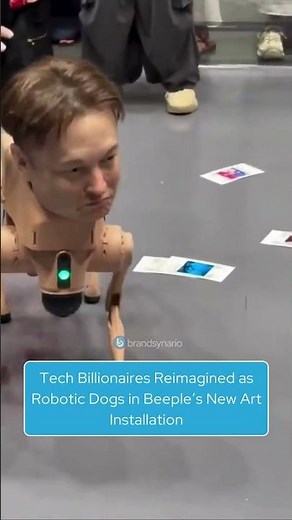 Tech Billionaires Reimagined as Robotic Dogs in Beeple’s New Art Installation