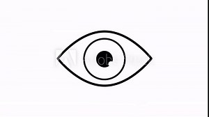 Funny cartoon eyes animation.transparent background with alpha channel. Motion graphic