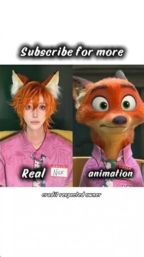 Real Life Nick Wilde vs Animation 😱 #shorts #ytshorts #zootopia2