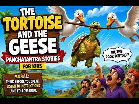 The Tortoise and the Geese | Panchatantra Stories for Kids 🐢🕊️ #animation #cartoon #kidslearning