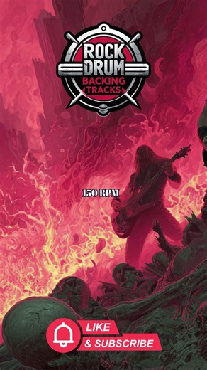 High Energy Rock Drum Loop 150 BPM #Shorts