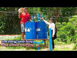 How to make free energy auto water pump for rice field | Pump without electricity