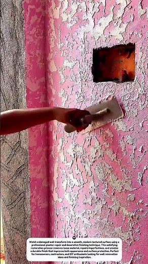 Amazing Wall Restoration Technique! Satisfying Plaster Repair & Textured Finish Transformation