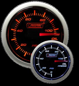 Prosport Gauges-Amber/white performance series gauges