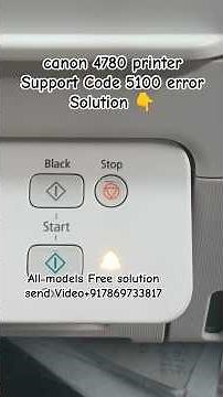 canon 4780 printer Support Code 5100 error Solution #canon #supportcode #shorts #solution