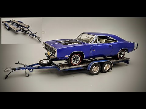 NEW! Car Hauler Utility Trailer 1/24 Scale Model Kit Build How To Assemble Paint Weather Detail Wire