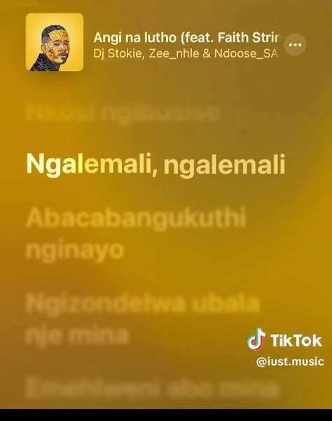 Angi na lutho 🤲🏼💸🙏🏼 - Dj Stokie, Zee_nhle & Ndoose_SA ft Faith Strings #fyp #lyrics #viralvideo #trending #amapiano