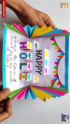 DIY Holi greeting card 2026 / How to make holi card / Holi card making #shortsvideo #shorts