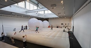 ‘Human billiards’ installation rolls into Danish museum