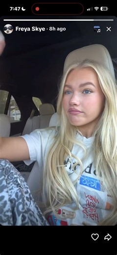 Freya via her TikTok story #freyaskye #tiktok #shorts #lipsync