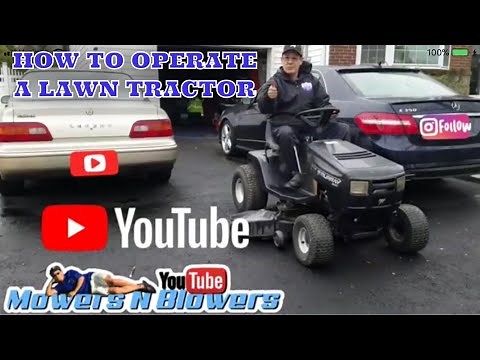 HOW TO OPERATE START USE WORK RUN A MURRAY SELECT 12.5hp 40” LAWN TRACTOR RIDING MOWER BRAKE ADJUST
