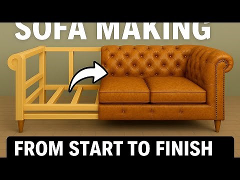 How to Make a Leather 3 Seater Sofa DIY Steel Frame Sofa Upholstery Step-by-Step Tutorial