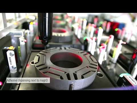 Dispensing | Magnet bonding for electric motors with DELO DUALBOND | bdtronic