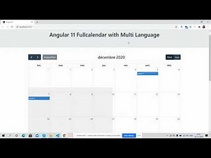 Angular FullCalendar with Multi Language