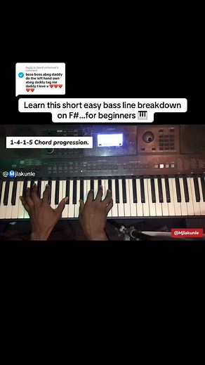 15K views · 527 reactions | Learn this short bass line breakdown #pianolessons #viral #keyboardist #freestyle #musiclife #fyp #fypageシ #viralreelsシ #mjlakunle | Olakunle Justus | Facebook
