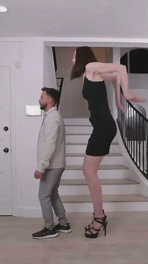Tall women humiliating short guy 😐 Tall Giantess Ekaterina Lisina | #tallgirl #tallvsshort #shorts