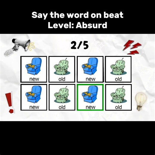 Say the word on beat Level: Absurd #braintraining #mathstricks #saythewordonbeat