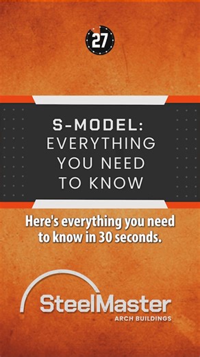 Meet the S-Model — rounded roof, straight walls, and extra overhead space for anything you can imagine. Strong, versatile, built to last! Learn more: https://bit.ly/4iePQb9 | SteelMaster Buildings