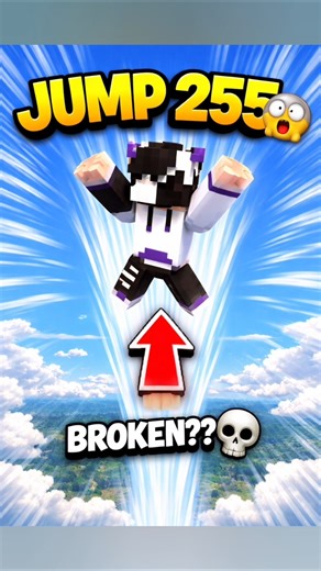 JUMP BOOST 255 😱 Minecraft is BROKEN!! 🚀 #minecraft #command #gaming