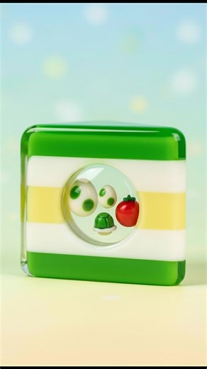 ASMR | Yoshi Glass Cake #mario #asmrsounds #asmrvideo #ia #yoshi