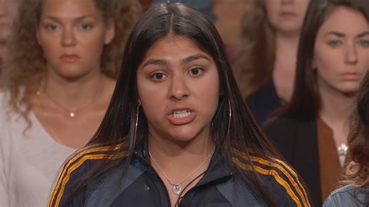 Michelle claims she was attacked by her classmate and her older sister when she got off the bus. The sisters deny this. | Judge Judy