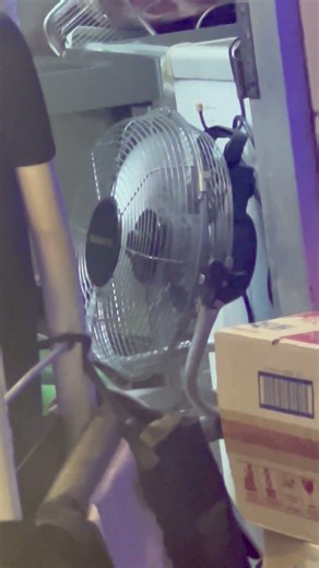 Unknown ~12" high velocity floor/desk fan and fresh air centrifugal ducted fan