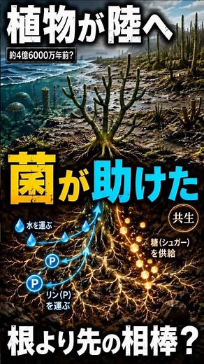 植物は、菌と組んで陸に上がったかもしれない。
